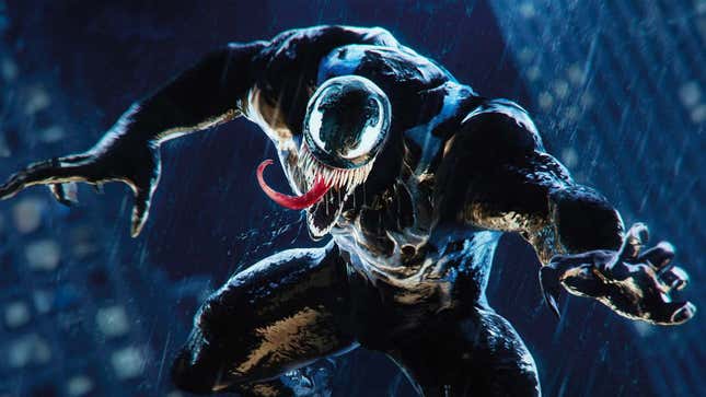 A screenshot shows Venom as he appears in Spider-Man 2. 
