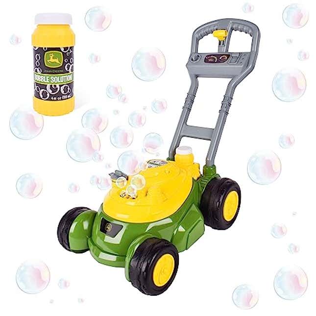 Image for article titled John Deere Bubble Lawn Mower for Toddlers, Now 17% Off