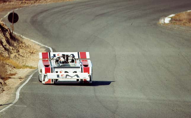 1971 Monterey-Castrol Grand Prix - Laguna Seca - Can-Am. Jackie Stewart of Carl Haas Racing drives his Chevrolet powered Lola T260 to a second place finish