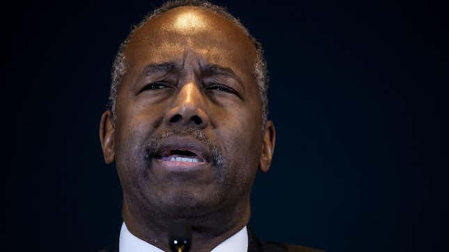 Image for article titled Ben Carson Reportedly Speaks of ‘Big, Hairy Men’ Entering Women’s Bathrooms in Comments Called Transphobic