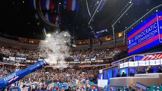 Image for article titled Cannon Overshoots Tim Kaine Across Wells Fargo Center