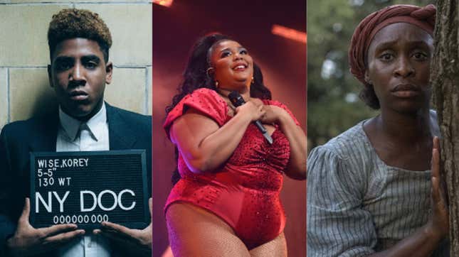 (L-R): When They See Us; Lizzo performs onstage during Q102&#39;s Jingle Ball 2019 on Dec. 11, 2019, in Philadelphia; Harriet