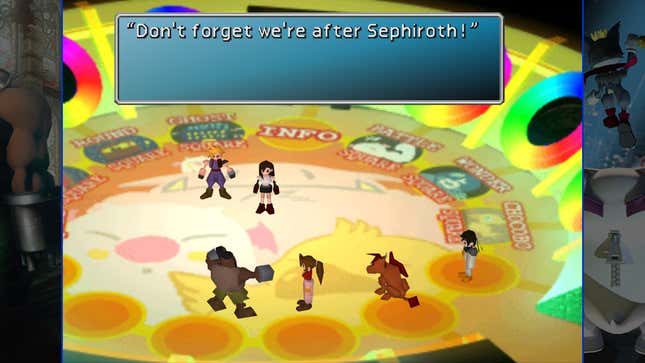 Barret reminds everyone that they're looking for Sephiroth.