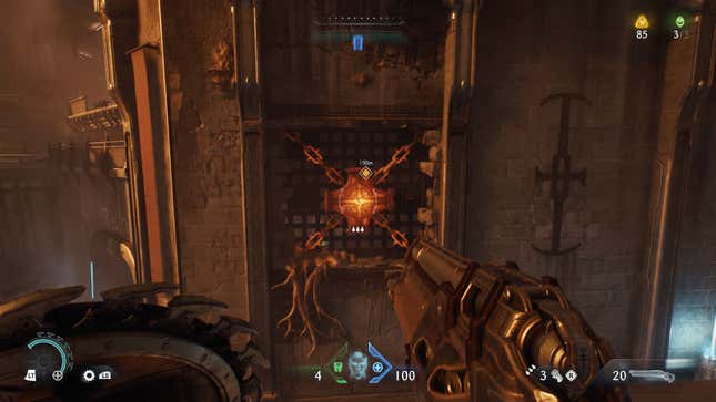 The player looks at a key location.