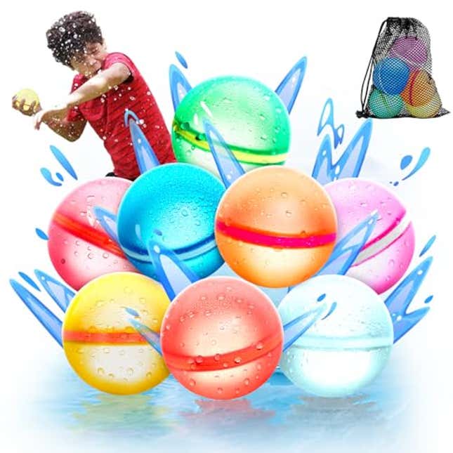 Image for article titled 【8 Pack】Magnetic Reusable Water Balloons Fast Refillable for Kids Outdoor Activities, Now 15% Off