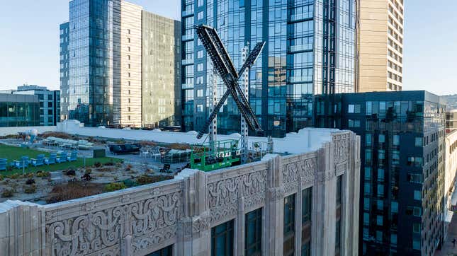 FILE - An &quot;X&quot; sign rests atop the company headquarters in downtown San Francisco, on July 28, 2023. Elon Musk&#39;s social media company, formerly known as Twitter, has filed a lawsuit against liberal advocacy group Media Matters for America. X says Media Matters manufactured a report to show advertisers&#39; posts alongside neo-Nazi and white nationalist posts in order to &quot;drive advertisers from the platform and destroy X Corp.” (AP Photo/Noah Berger, File)