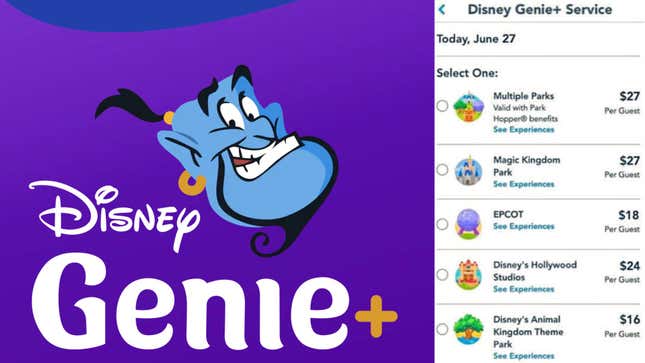 Disney Genie+ changes pricing example