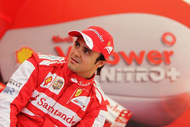 Ferrari’s Felipe Massa at a Shell media event in Warsaw, Poland in 2013.