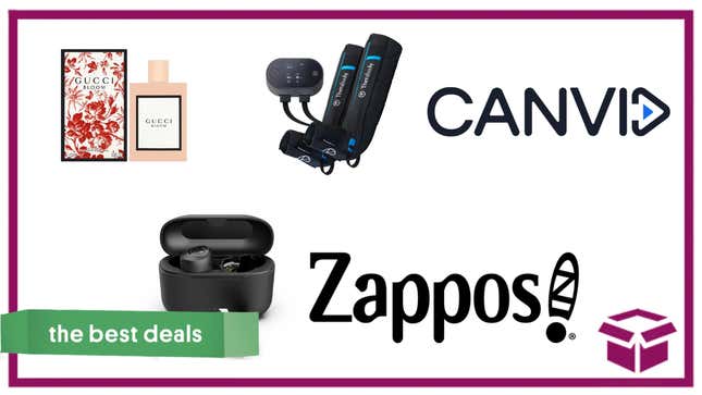 Image for article titled Best Deals of the Day: Gucci, Zappos, JLab, Therabody, Canvid & More