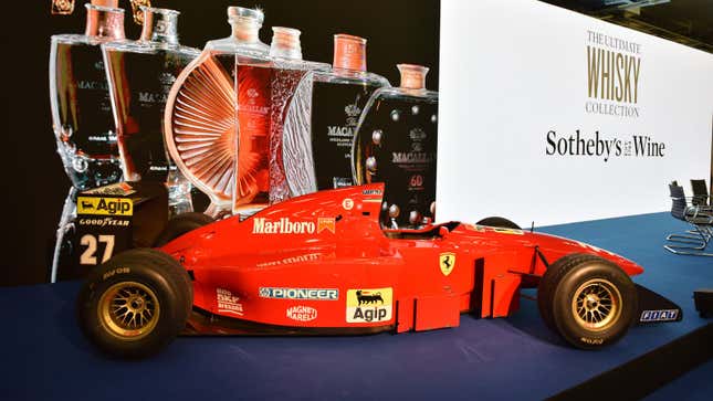 A photo of a Ferrari T1 Formula 1 car. 