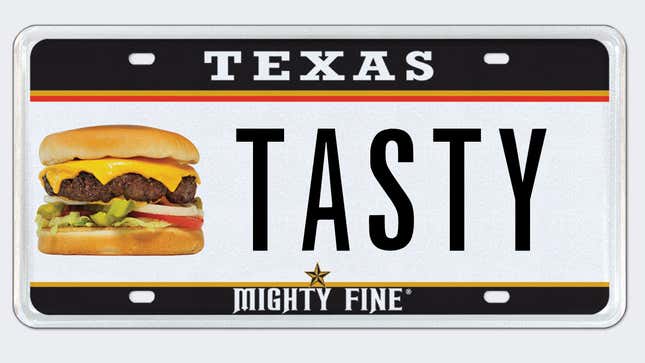The Mighty Fine Burgers license plate
