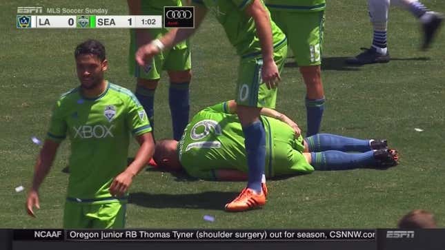 Chad Barrett Scores Goal In Opening Minute, Injures Self Celebrating