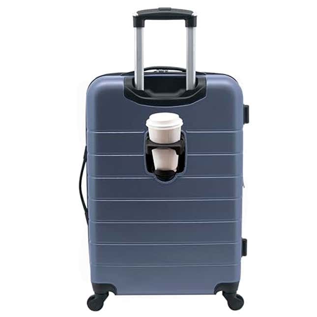 Image for article titled Wrangler Smart Luggage Set with Cup Holder and USB Port, Now 20% Off