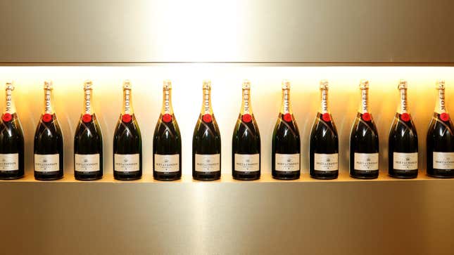 Bottles of Moët & Chandon champagne