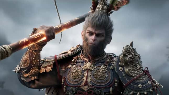 An image shows the main character from Black Myth: Wukong. 