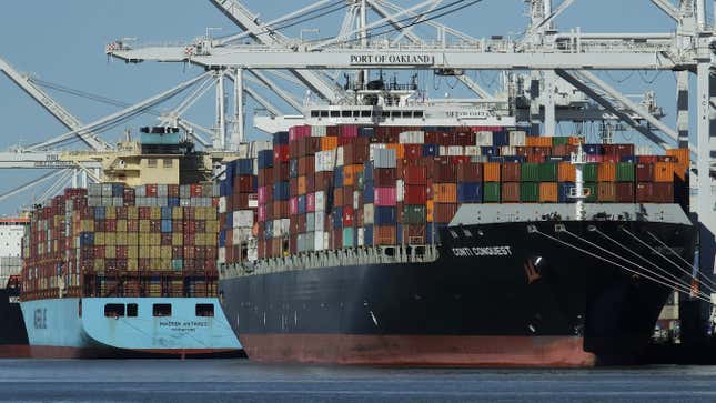 The carbon footprint of global shipping is increasing.