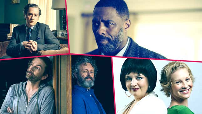 Clockwise from top left: Matthew Macfadyen in Stonehouse (Photo: Britbox), Idris Elba in Luther (Photo: Des Willie/BBC), Ruth Jones and Joanna Page in Gavin &amp; Stacey (Photo: BBC One), David Tennant and Michael Sheen in Staged (Photo: Simon Ridgeway and Paul Stephenson/GCB Films/Infinity Hill/BBC)
