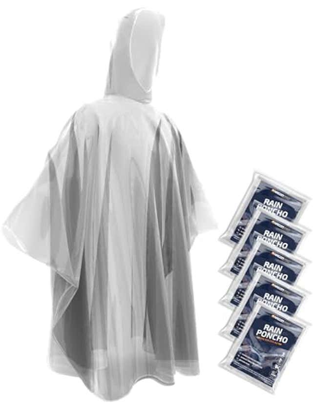 Image for article titled Hagon PRO Disposable Rain Ponchos for Adults (5 Pack), Now 34% Off