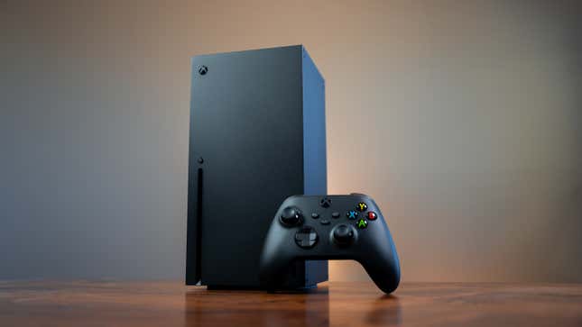 AN Xbox Series X on a table