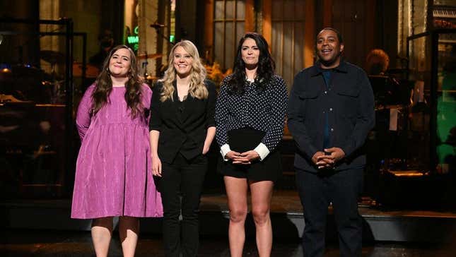 Aidy Bryant, Kate McKinnon, Cecily Strong, and Kenan Thompson, all of whom have been with SNL for seven or more seasons.