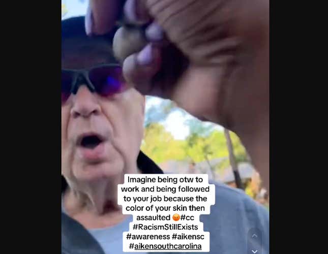 Image for article titled Viral Video Shows White Male Karen Chasing and Slapping Black Woman, and You Won't Believe What He Told Her