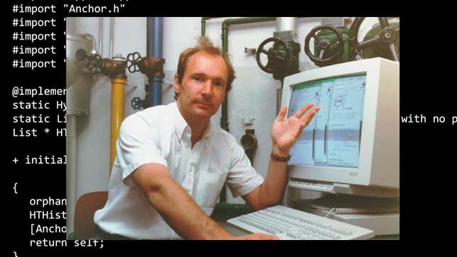 Image for article titled Tim Berners-Lee Sells NFT of the Source Code for the World Wide Web for $5.4 Million