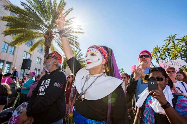 The Sisters attend the Women’s March San Diego in 2019.