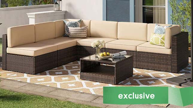 15% Off 7-Piece Patio Furniture Set | Songmics by Zielhome | KINJAPPFS15
20% Off 4-Piece Polyrattan Garden Furniture Set | Songmics by Zielhome | KINJAPGFS20