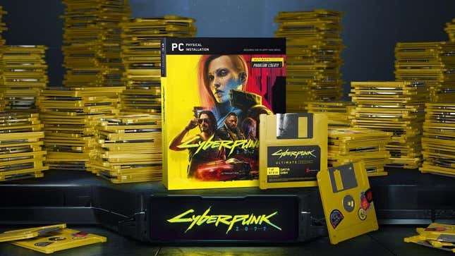 The floppy disk version of Cyberpunk 2077.