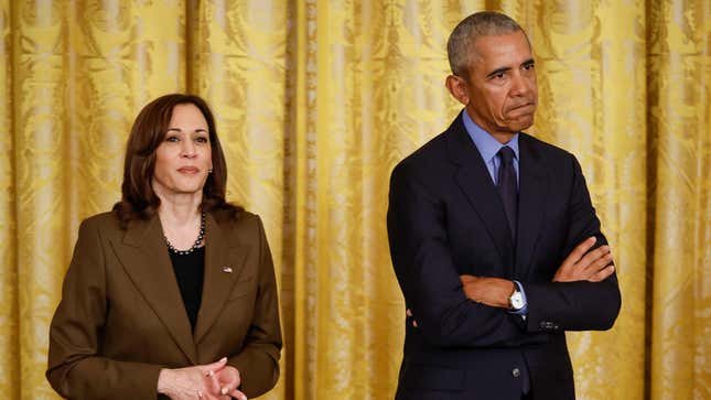 Image for article titled WATCH: Praise Be! Barack And Michelle Obama Call Kamala Harris With Some Good News...Listen In