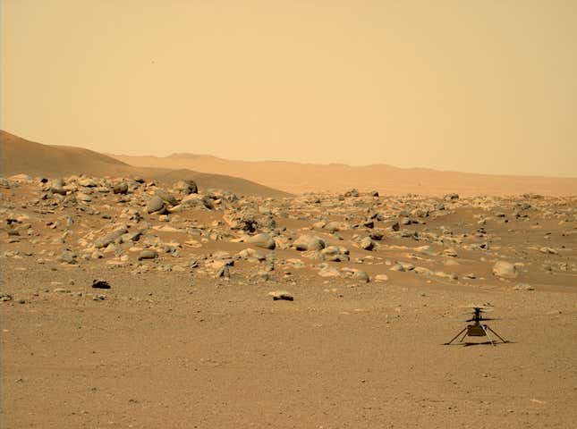 Image for article titled NASA&#39;s Mars Helicopter Is Dead, So Pour One Out