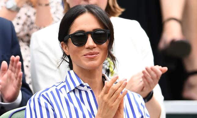 Meghan, Duchess of Sussex attends Wimbledon on July 14, 2018, in London, England.