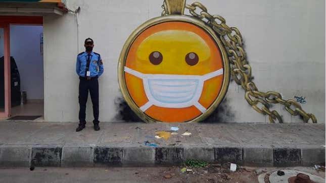 A mural in Bangalore, India.