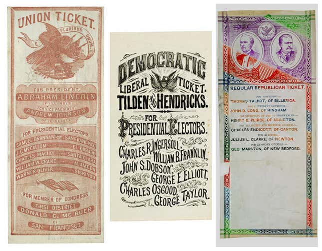 Parties were once in charge of printing the ballot JP