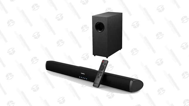 Saiyin Sound Bar and Subwoofer | $72 | Amazon | Clip Coupon