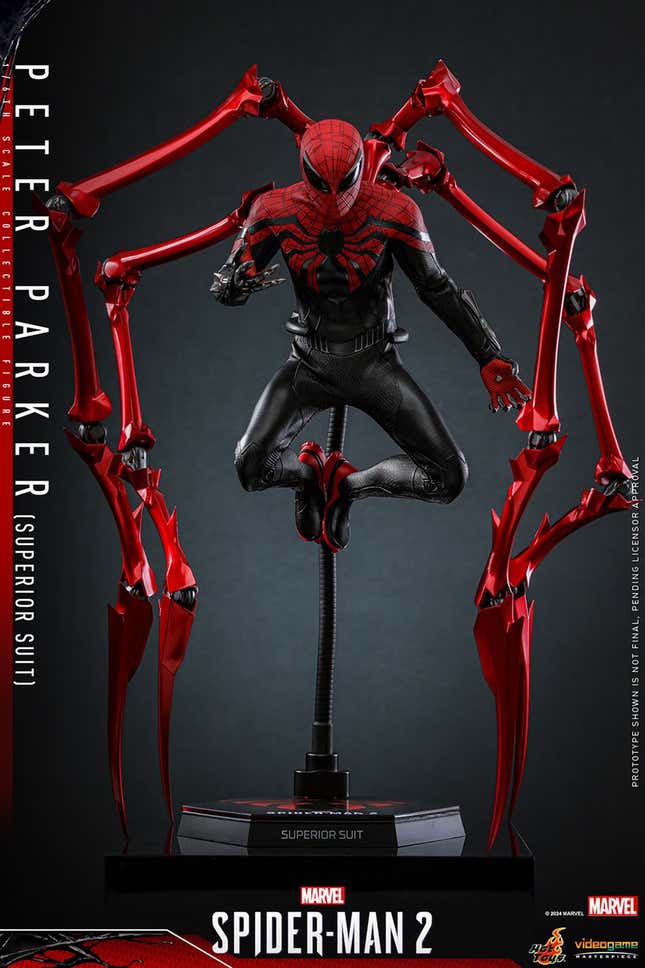 Image for article titled Hot Toys&#39; Latest Spider-Man 2 Figure Is Literally Superior