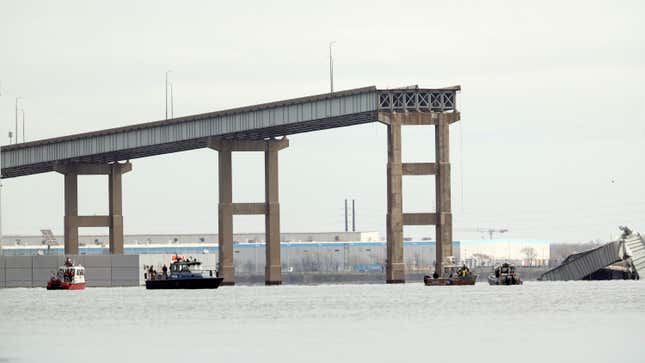 Image de l'article intitulé Le cargo lors de l’effondrement du pont de Baltimore a déjà eu une collision