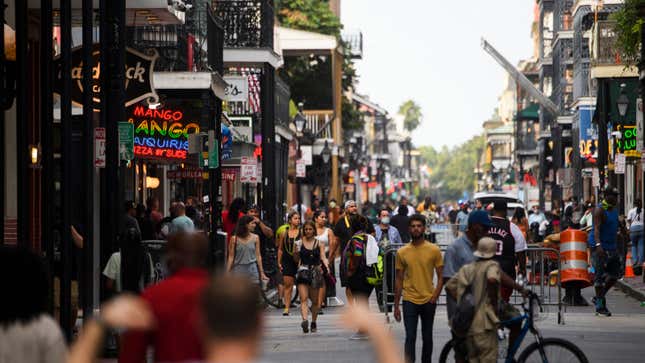 A photo of Bourbon Street in New Orleans 