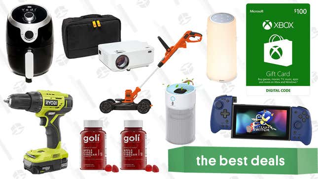 Image for article titled Thursday&#39;s Best Deals: Kodak Home Projector, Xbox Gift Cards, Switch Split Pad Pro, Ryobi Cordless 6-Tool Combo Kit, TaoTronics Air Purifier, and More