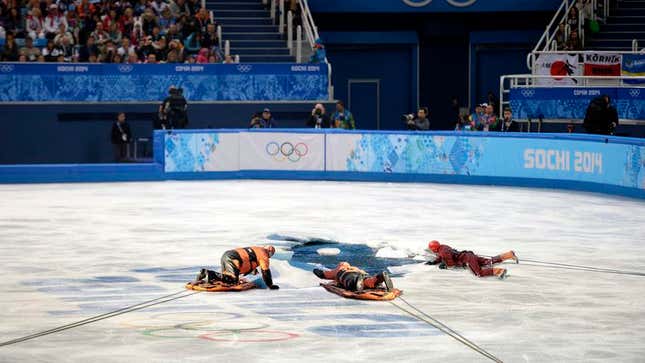Image for article titled Emergency Crews Attempt To Rescue Olympic Figure Skater Who Fell Through Ice