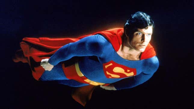 Christopher Reeve como Superman en la película de 1978.
