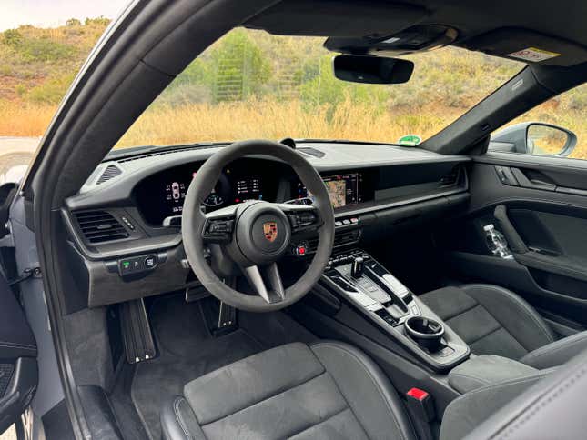 Interior of a grey 2025 Porsche 911 Carrera GTS