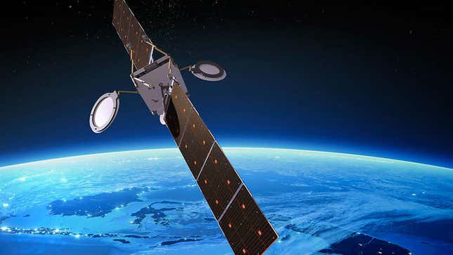 Illustration of a Boeing 702X satellite (not the DirecTV-operated 702HP satellite that may explode).