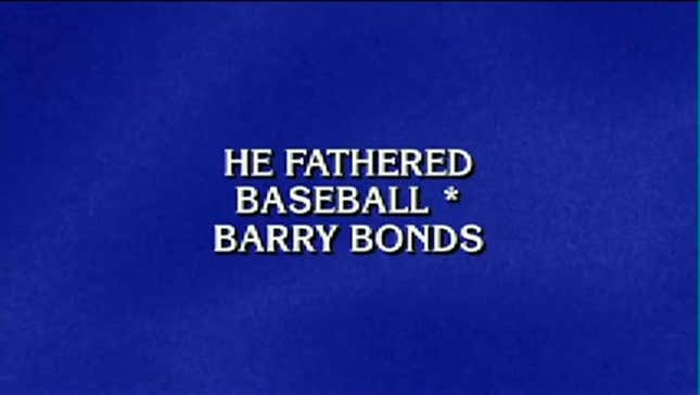 <i>Jeopardy!</i> Declares War On Barry Bonds