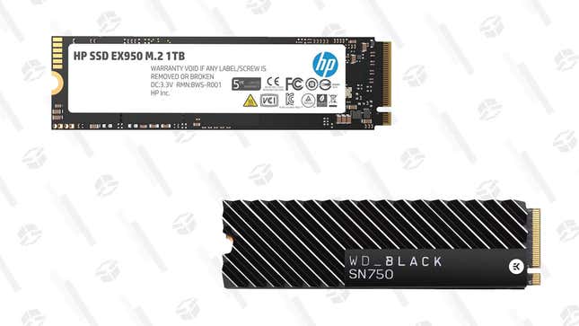 HP 1TB EX950 M.2 Solid-State Drive | $130 | Newegg
Western Digital 1TB WD Black M.2 Solid-State Drive | $180 | Newegg | Use code EMCDEFM34