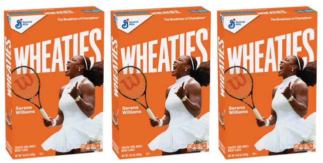 Image for article titled Breakfast of Champions: Serena Williams Scores Her 1st Wheaties Box!