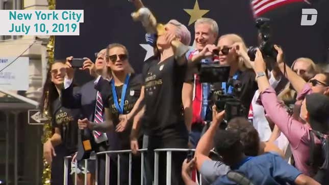 The USWNT Put On A Show At Today’s Victory Parade