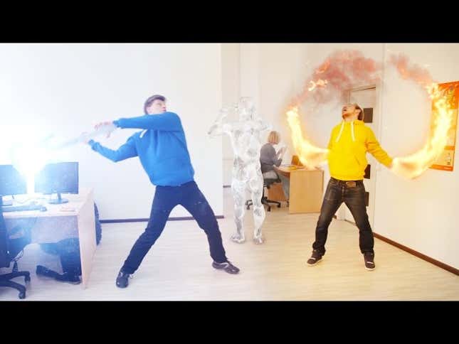 Hoodie Ninja Face Off In Real World <i>Mortal Kombat</i>