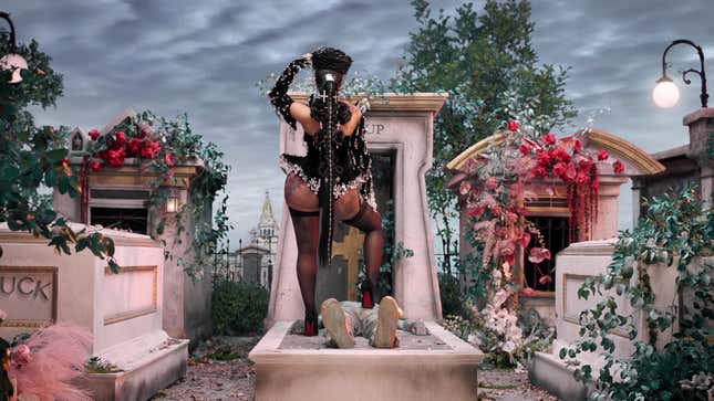 Image for article titled Cardi B Using a White Man As a Table, and Other Important Moments from the 'Up' Video