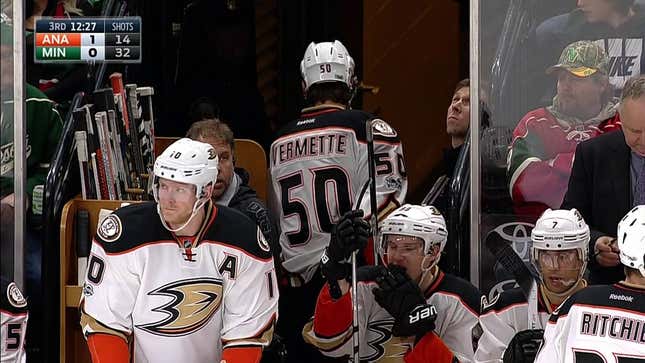 Sorta-Bad Hockey Man Ejected For Weakly Slashing Ref